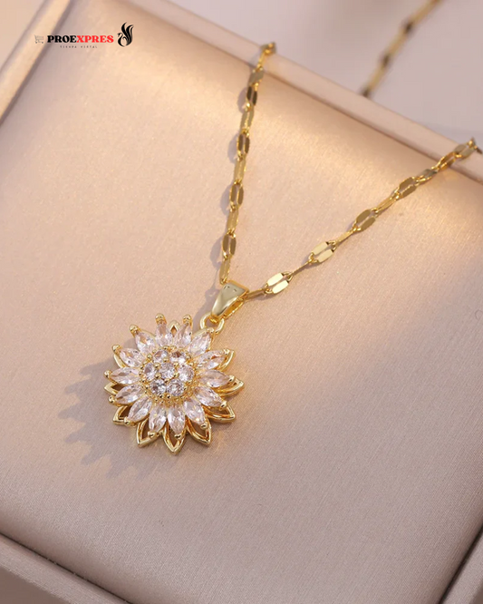 Haz brillar tu look con la Cadena Girasol Giratorio