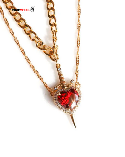COLLAR CORAZON Y ESPADA