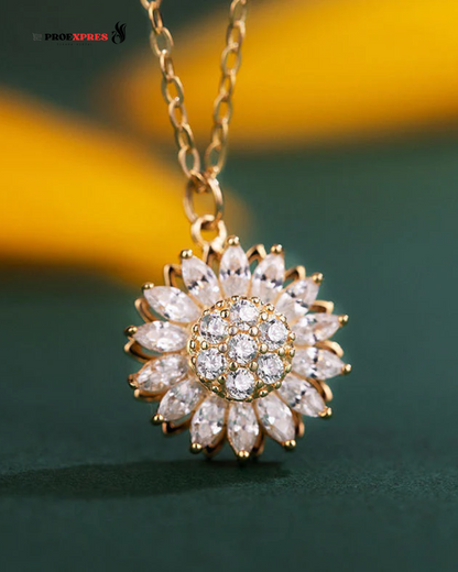Haz brillar tu look con la Cadena Girasol Giratorio